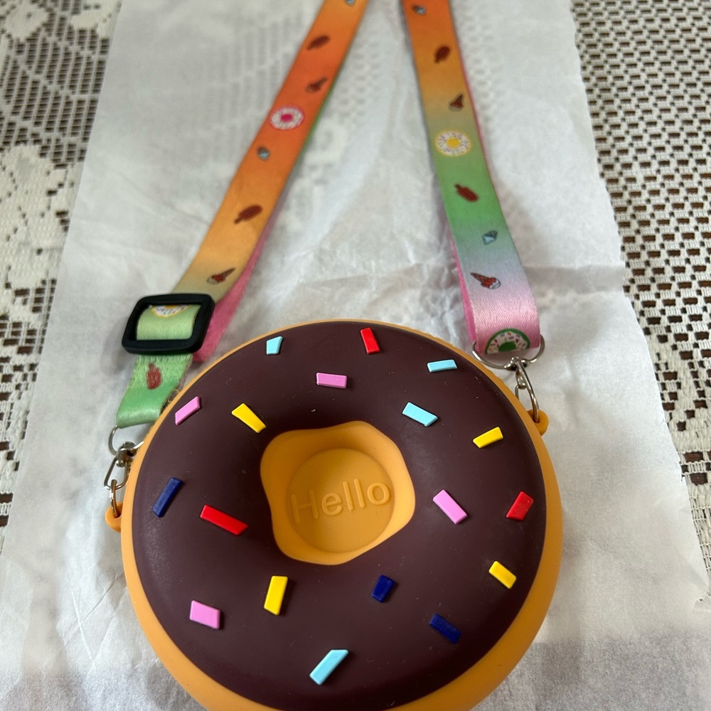 Cute Donut Toddler Crossbody Purse for Little Girls Mini Bag for Kid